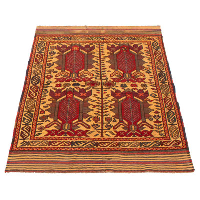 Miruna One-of-a-Kind 3'9" X 5'9" New Age Wool Area Rug in Tan