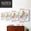 «Bold Brushstroke Blooms II», reproduction encadrée - bois massif-581314667-581314671