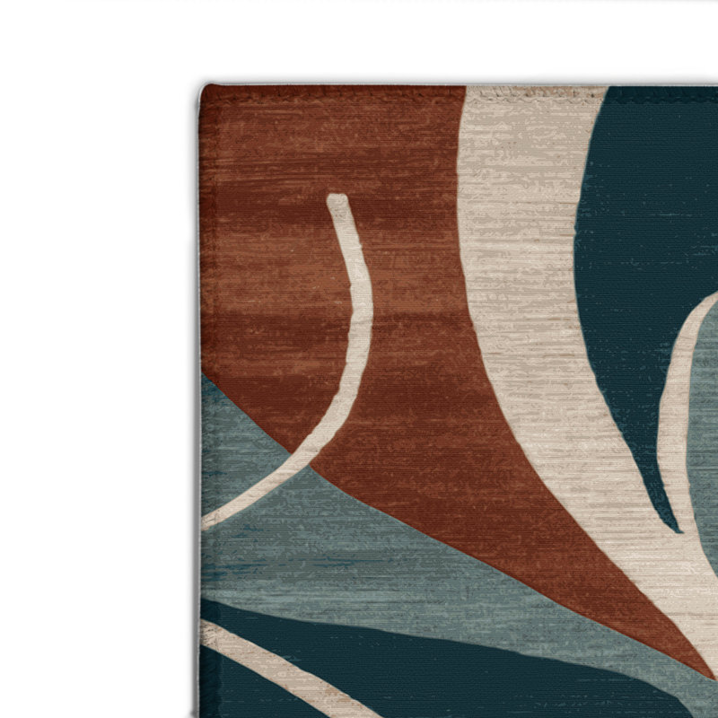 Tapis intérieur et extérieur brun Watercolor, Rectangle 4pi x 6 pi