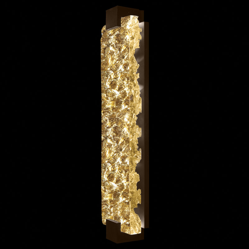 Applique murale Terra 27,75, Feuille d'or, H 27,75 po x l 6,25 po