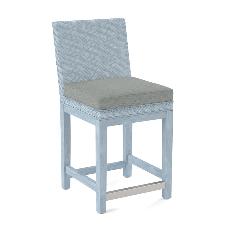 Upholstered Stool, Stone Crypton Performance; 0884-83, Sea Glass Finish