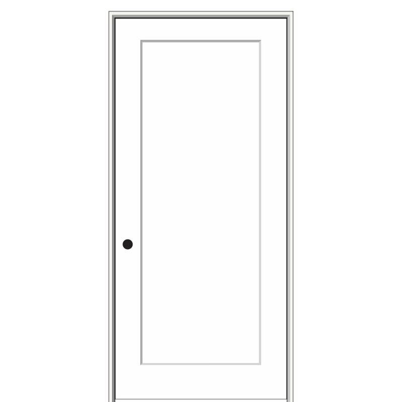 Porte standard intérieure moulée en bois manufacturé à panneau massif, 33,5 po x 81,75 po, Côté droit