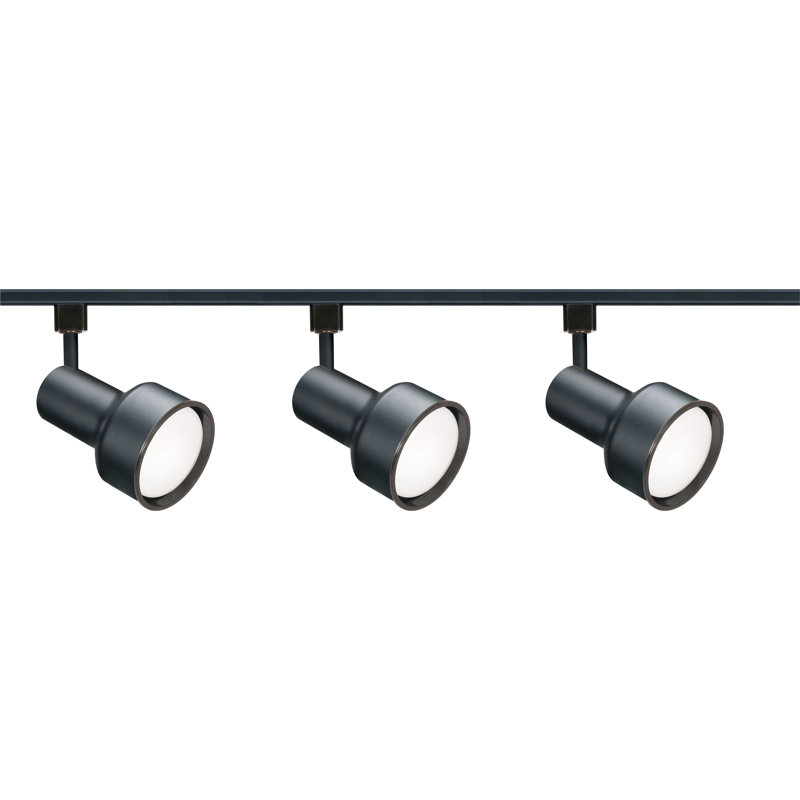 48'' 3 -Light Track Track Kit with Dimmable and Adjustable Head, Black