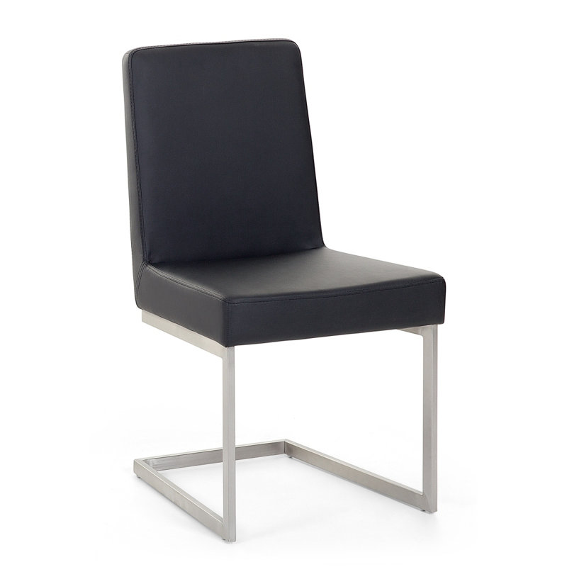 Warre 49.5cm H Upholstered Cantilever Chair, Black