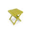 Table d'appoint d'extérieur pliante en PEHD recyclé toutes saisons Seaview entièrement assemblée, jaune-1481807347