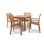 Birmingham 5-Piece Teak 35 In. Square Table Outdoor Family Dining Set