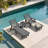 Oversized HDPE Chaise Lounges – Adjustable 5-Position Outdoor Recliners with Wheels & Cup Holders, Weather-Resistant for Patio, Pool, Garden-2108403213-2096513490