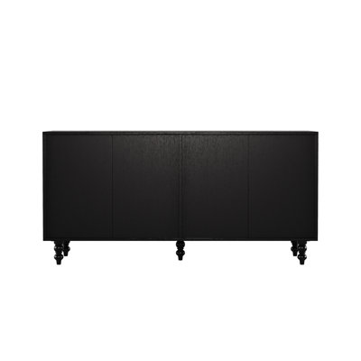 Meuble télé avec buffet en bois brossé et en ruppie maritime Accent