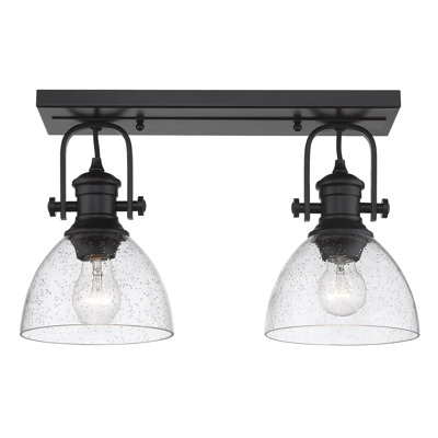 Bales Glass Semi Flush Mount