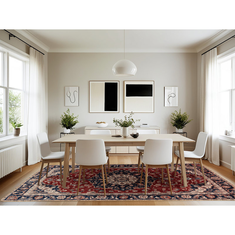 Machine Washable Persian Brown Area Rug, Rectangle 7' x 10'