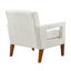 Ensemble de salon moderne 2 pièces avec revêtement en chenille beige, ressorts ensachés et structure en bois massif, une chaise, capacité de 3 places, pieds finition noyer, 136 kg