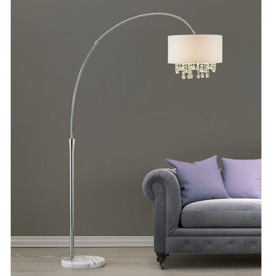 Naglee 81'' Chrome Arched Floor Lamp