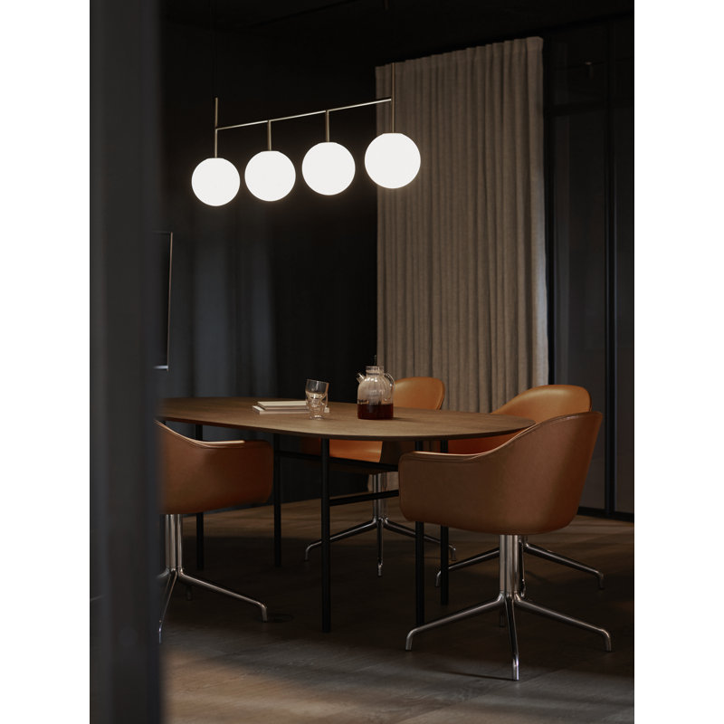 TR Bulb Series 4 - Light Pendant, Matte Opal, Polished Steel