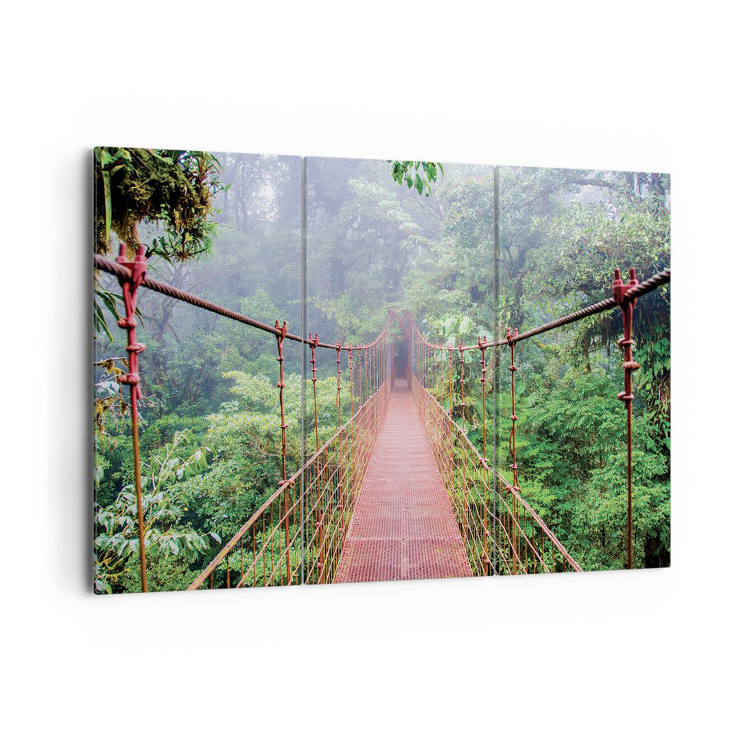 3-tlg. Leinwandbilder-Set Bridge Suspended Costa Rica