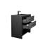 Ragland 30 po L x 19 po P 2 tiroirs Meuble-lavabo autoportant avec évier simple et Comptoir en Quartz noir d'ingénierie