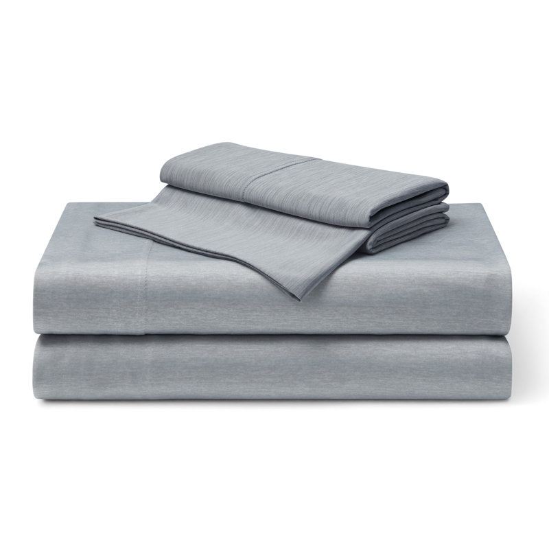 Ensemble de draps Brookstone, gris, L'ensemble de draps pour très grand comprend deux