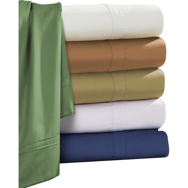 500 Thread Count 100% Cotton Sateen Sheet Set, Queen, Ivory