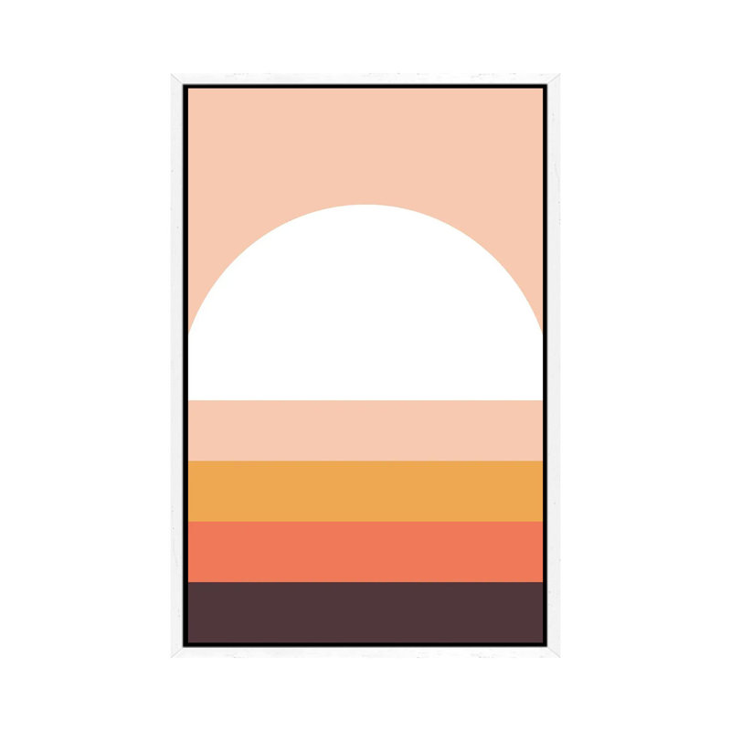 Single Picture Frame Print on Canvas, 152.5 cm H x 101.5 cm W, White Framed, White/Corn/Tan