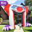 Décorations d'Halloween gonflables géantes pour arche de clown effrayant d'Halloween de 11 pi, grandes décorations d'Halloween à souffler pour la cour avant, décoration de jardin