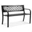 Outdoor Bench,46 Inches Metal Garden Bench For Outdoors, 480 Lbs Load Capacity Bench