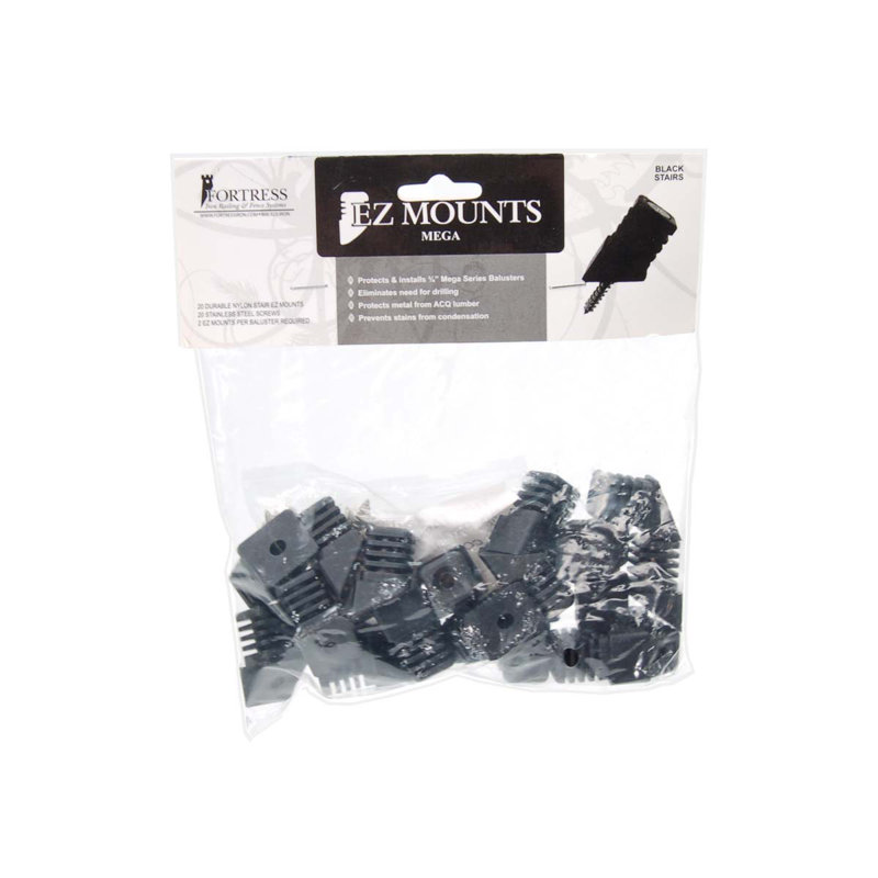 Ensemble de tiges d'escalier 0,75 "Fortress Mega EZ Mountplastic