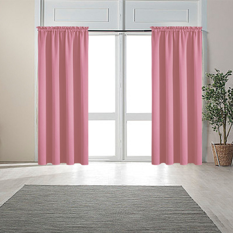 Paire de rideaux avec rideaux superposés de l 63 po x L 52 po pour chambre à coucher, A