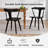 Black Solid Wood Dining Arm Chairs With Curved Back