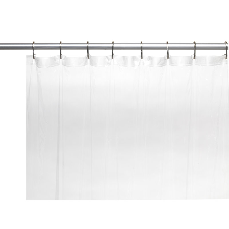 Doublure de rideau de douche simple en vinyle de calibre 5, Super transparent