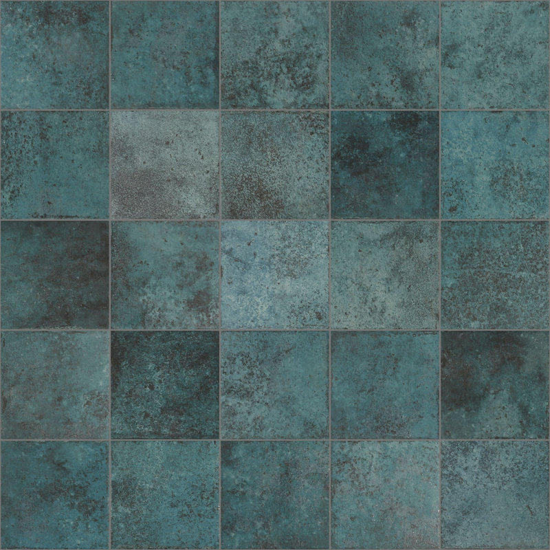 Tahiti 6 in. x 6 in. Porcelain Tile, Turqoise Blue, Matte