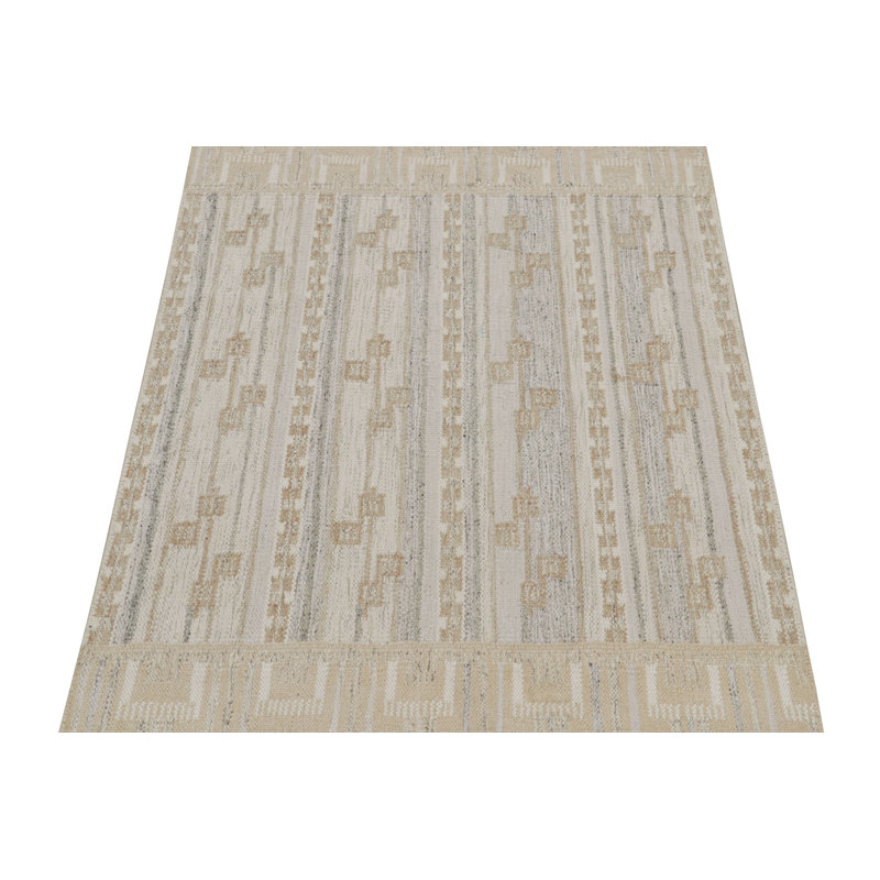 Scandinavian Wool Geometric Area Rug, Rectangle 14' x 20'