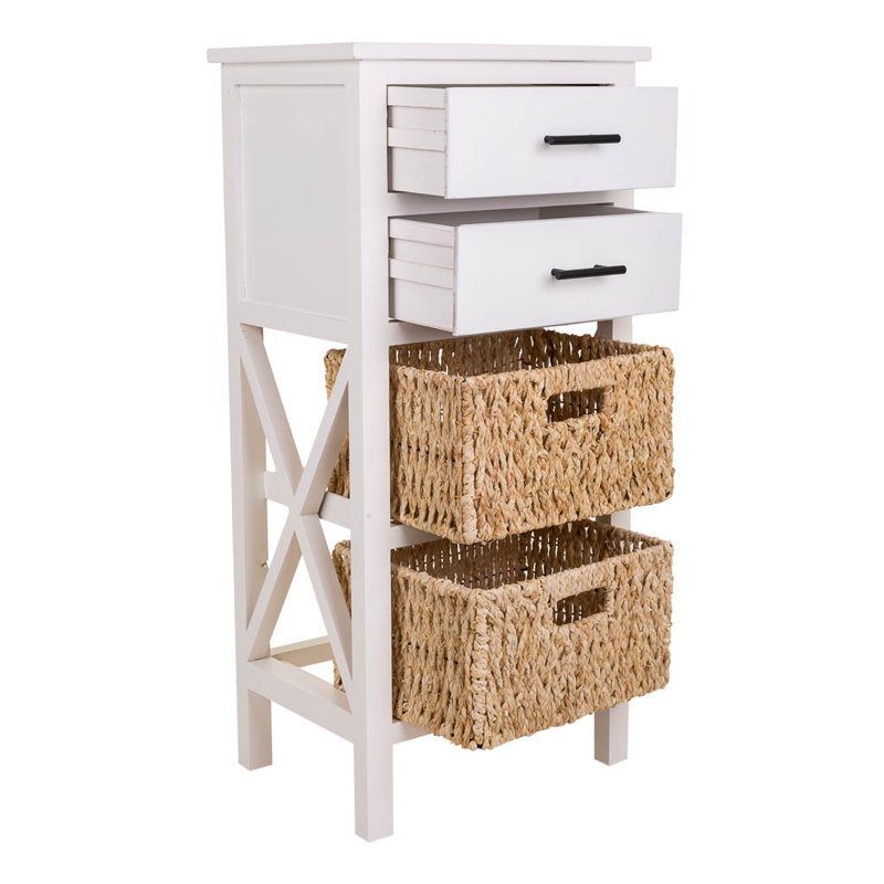 Depue 44cm W Solid + Manufactured Wood Bedside Table