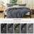 Bedsure Dark Gray Duvet Cover Cal King Size - Soft Double Brushed Bedding Set for Kids & Adults（Set of 3）-109972632-109724494