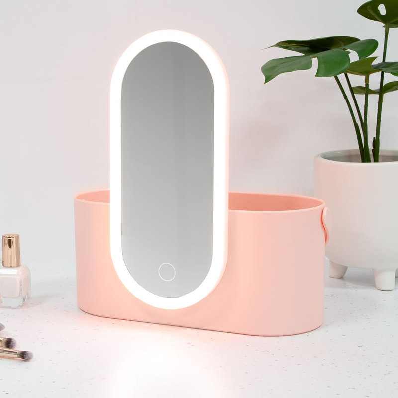 Oval Freestanding Makeup / Shaving Mirror