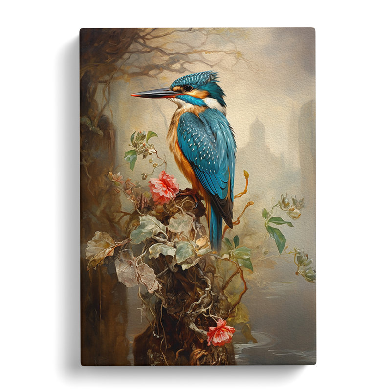 Kingfisher Victorian - No Frame Print, 50cm H x 35cm W x 3cm D