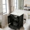 Meuble-lavabo moderne avec lavabo en céramique, grand espace de rangement pour les petits espaces