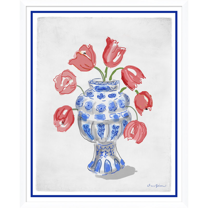 Tulipierre par Dana Gibson - Peinture sur papier encadrée