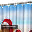 Rideau de douche imperméable avec 12 crochets Red Holiday-657777325