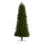 Slender Green Realistic Artificial Spruce Feather Christmas Tree with Clear/White Lights