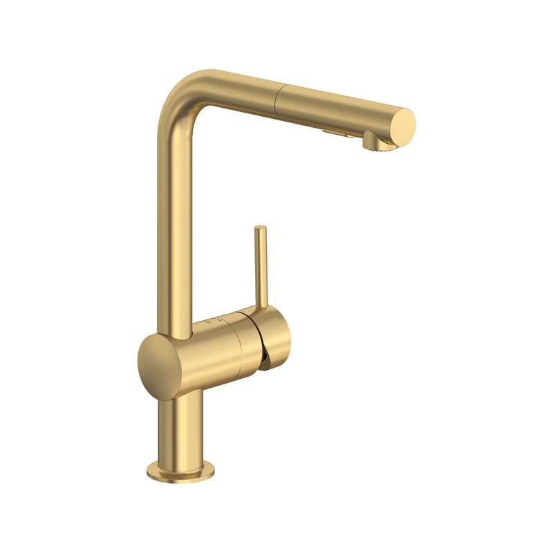 Minta Single Handle Kitchen Faucet, Brushed Cool Sunrise