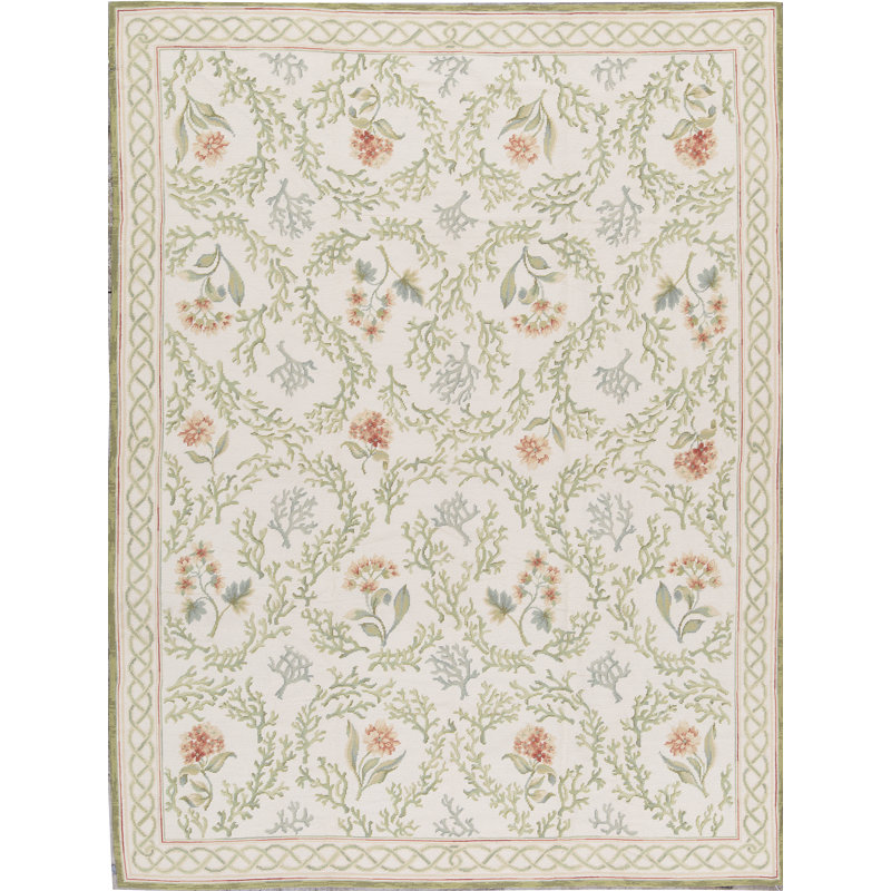 Hand-Knotted High-Quality Beige Area Rug