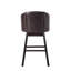 Tabouret tournant à 360 degrés avec garniture cloutée, brun-130558060-130558063