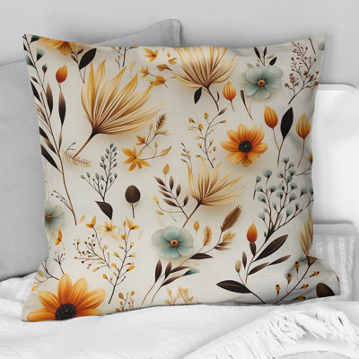 Minimalisme, motif de fougères beiges VI - motif floral imprimé