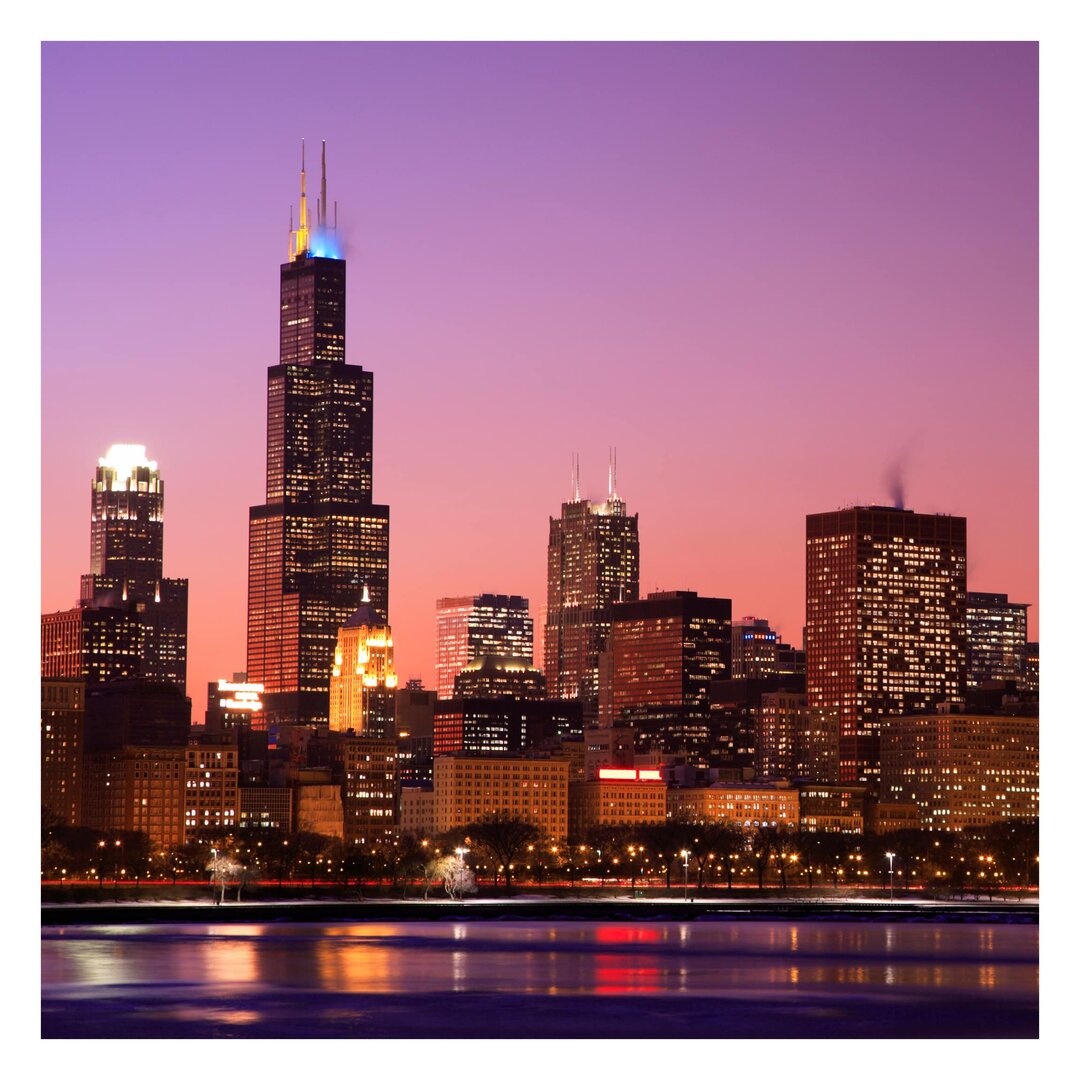 matte Tapete Chicago Skyline 1,92 m x 192 cm