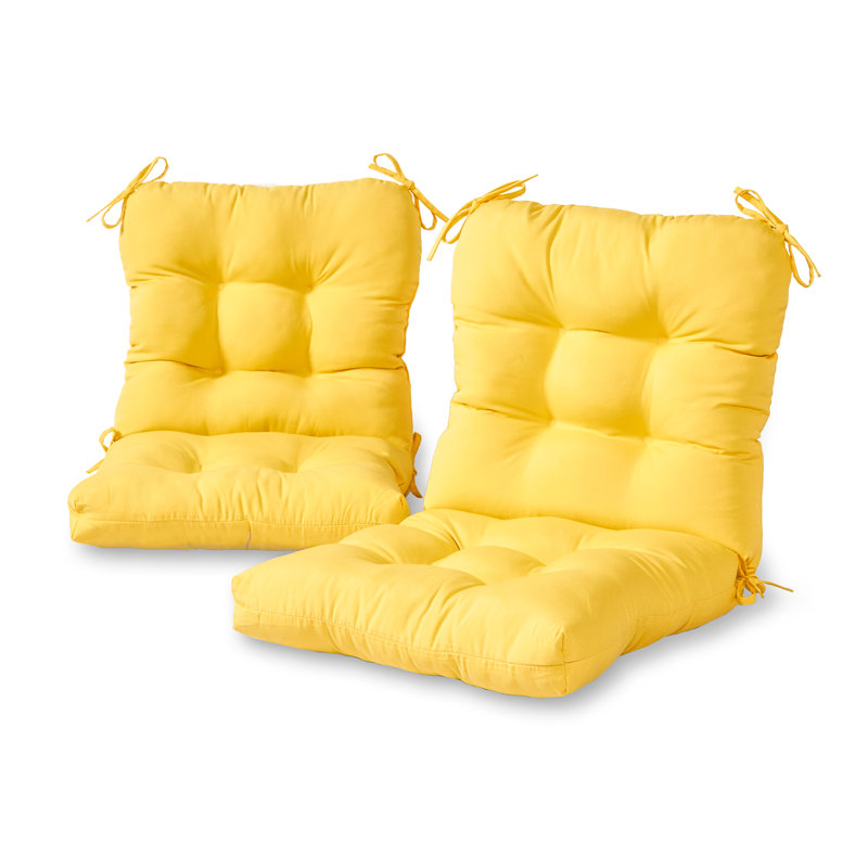 Lester Outdoor Chair Cushion, Sunbeam, 2, 21" H x 21" W x 21" D