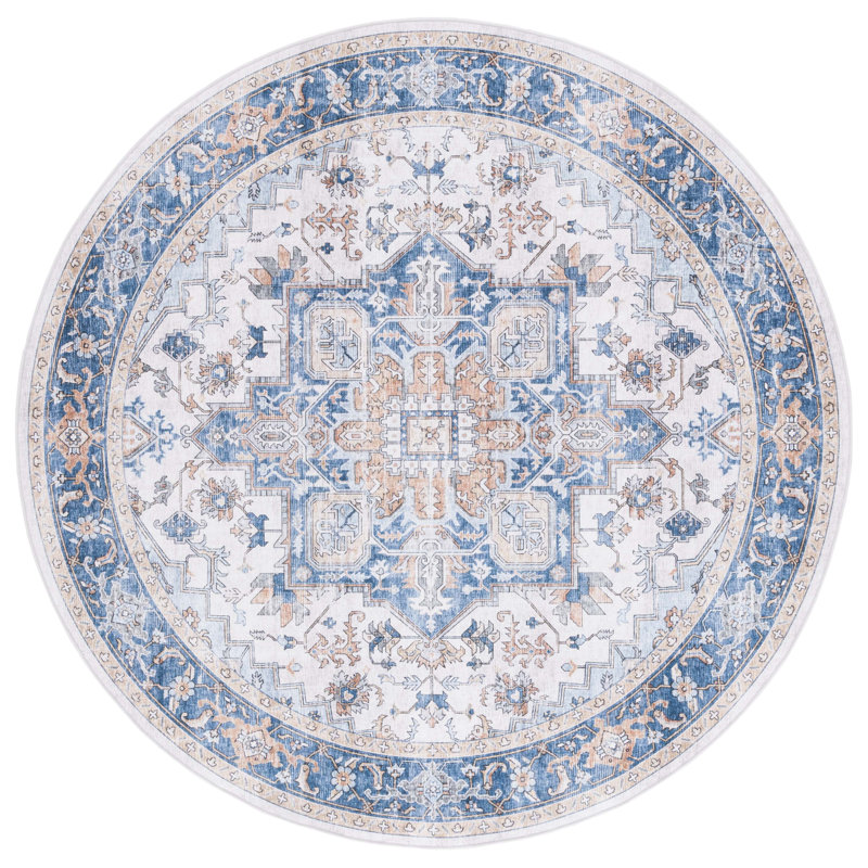 Maruin Performance Machine Washable Oriental Rug, Round 6'