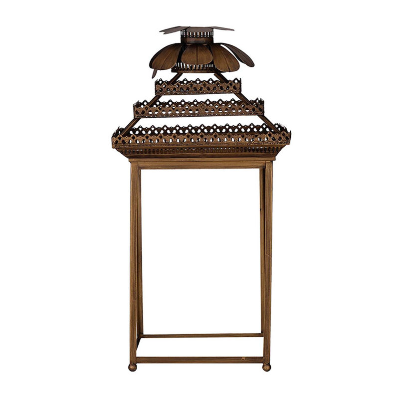 Lanterne classique en métal et verre rétro