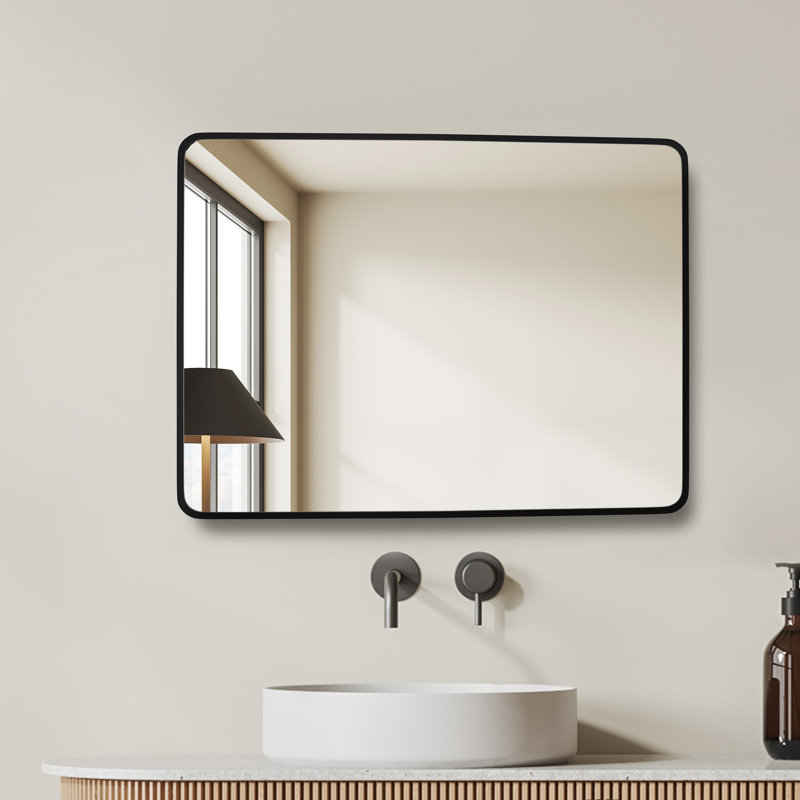 Miroir de salle de bain 32 po x l 24 po, Noir