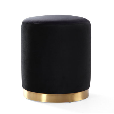 40.6cm Wide Velvet Round Standard Ottoman
