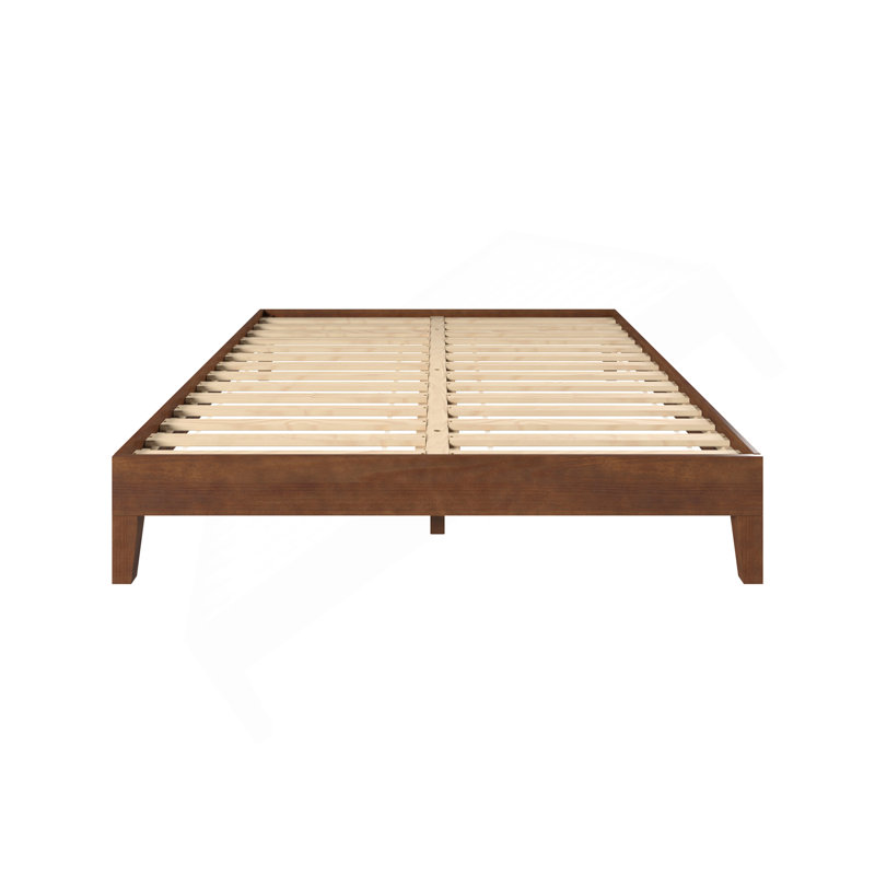 Grand lit plateforme - Naturel, Grand lit, Marron foncé
