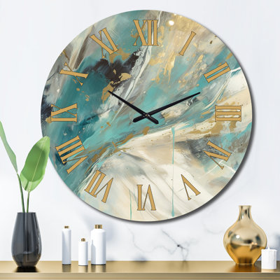Horloge murale Turquoise Serendipity